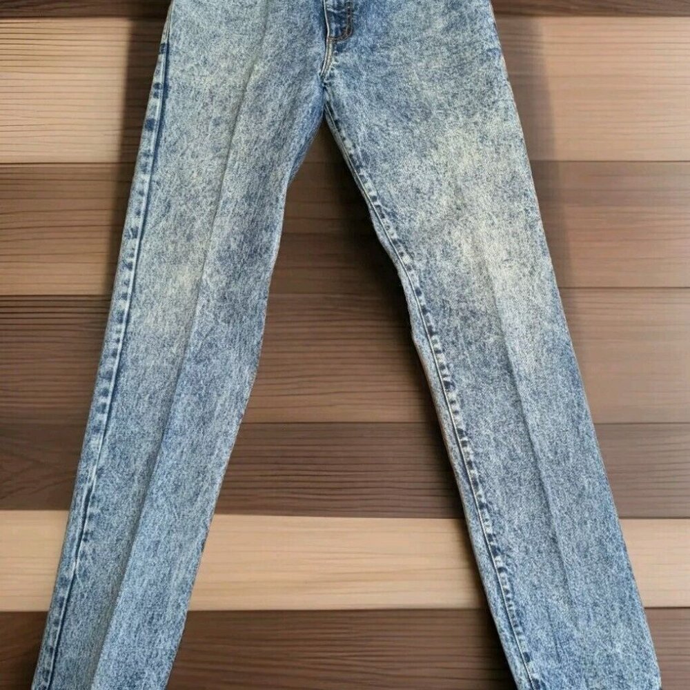 Vtg Guess Jeans Georges Marciano USA Acid Wash 33x35 Green Triangle Tag 36 READ